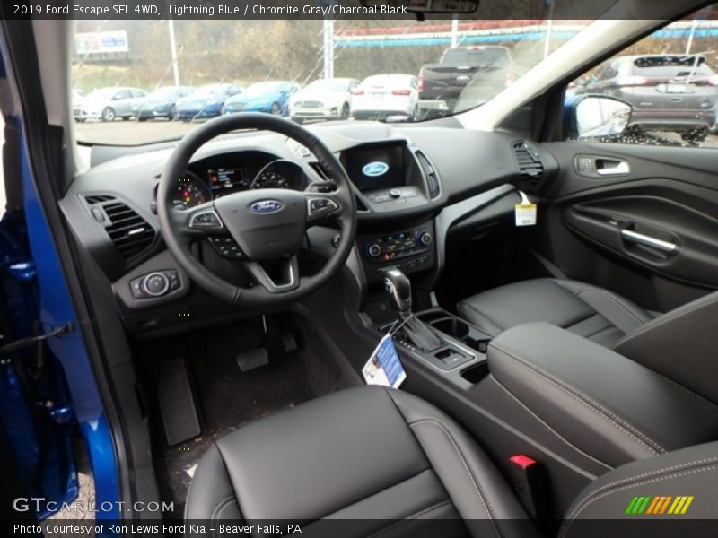 Lightning Blue / Chromite Gray/Charcoal Black 2019 Ford Escape SEL 4WD