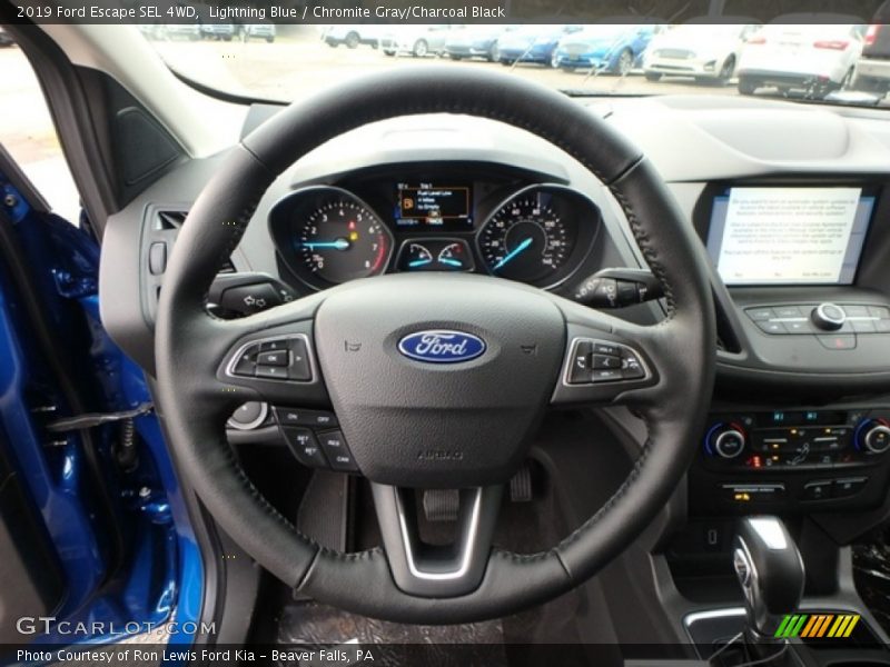 Lightning Blue / Chromite Gray/Charcoal Black 2019 Ford Escape SEL 4WD