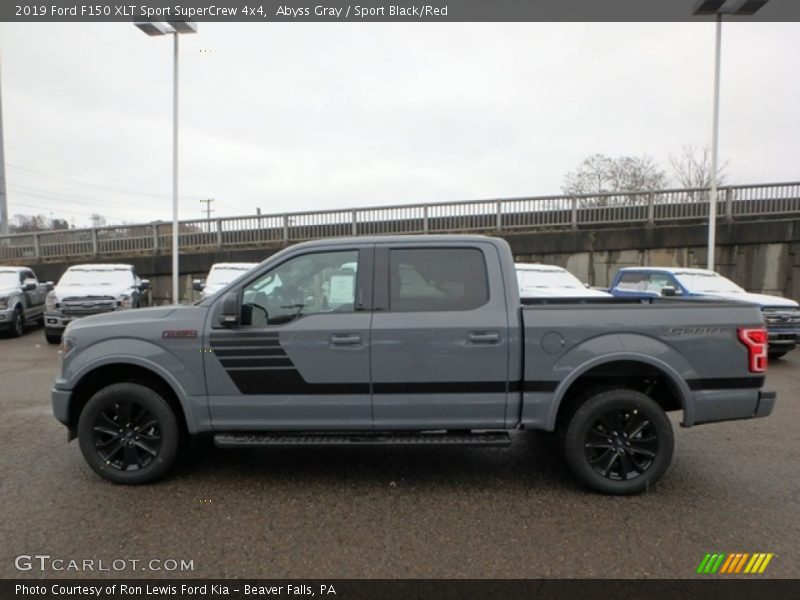 Abyss Gray / Sport Black/Red 2019 Ford F150 XLT Sport SuperCrew 4x4