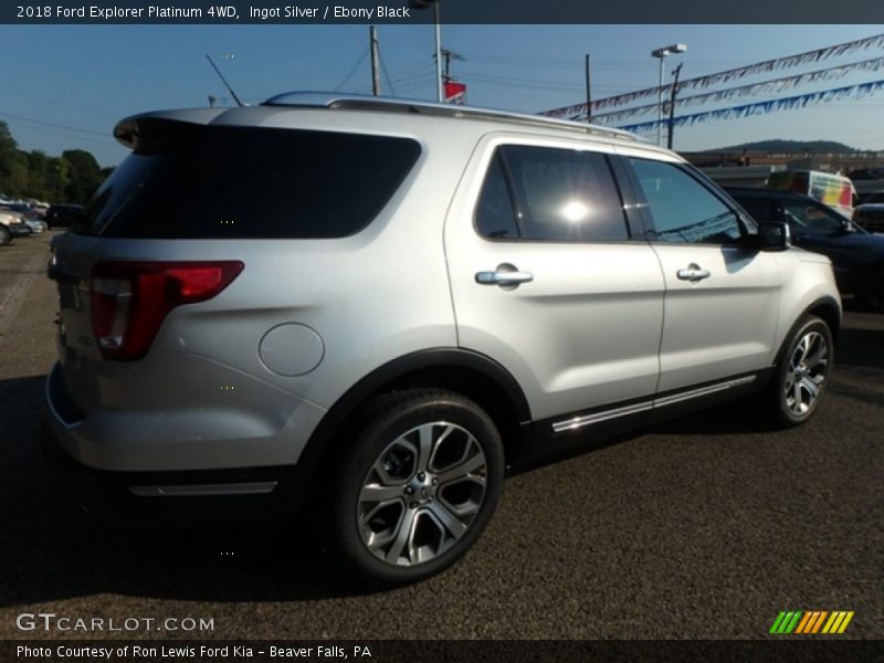 Ingot Silver / Ebony Black 2018 Ford Explorer Platinum 4WD