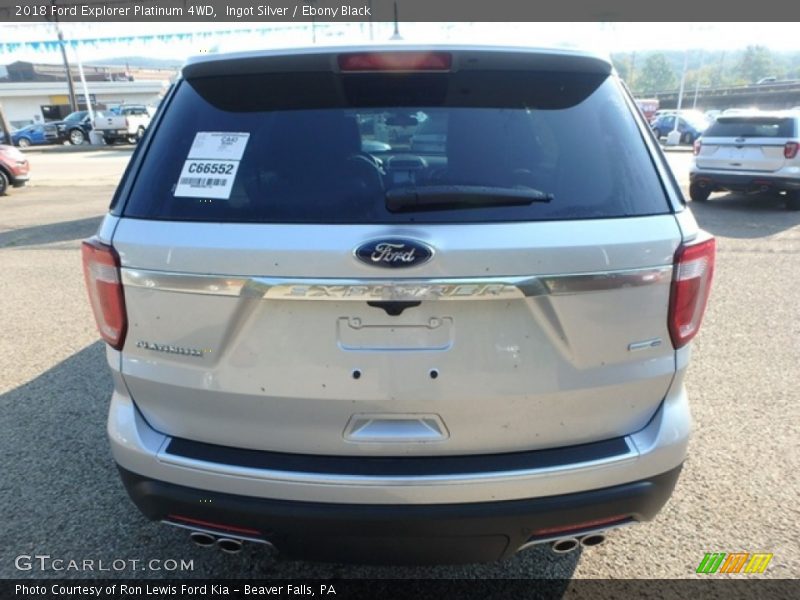 Ingot Silver / Ebony Black 2018 Ford Explorer Platinum 4WD
