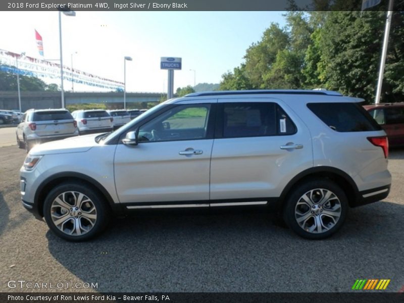 Ingot Silver / Ebony Black 2018 Ford Explorer Platinum 4WD