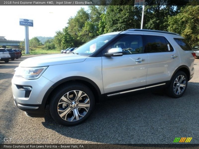 Ingot Silver / Ebony Black 2018 Ford Explorer Platinum 4WD