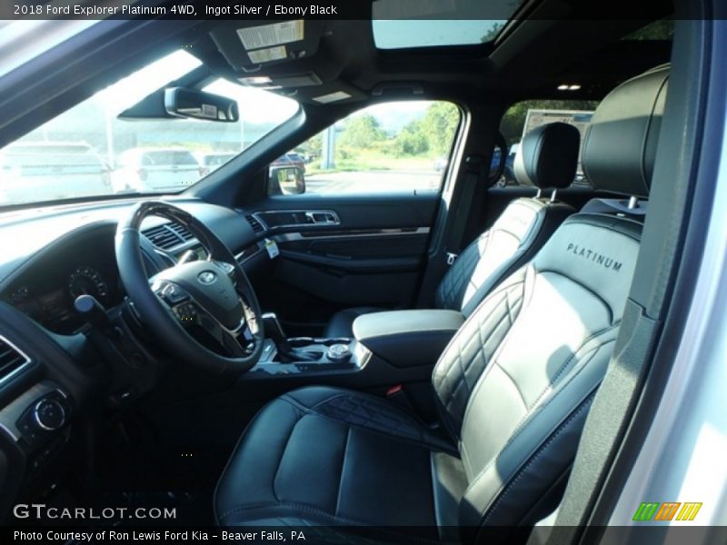 Ingot Silver / Ebony Black 2018 Ford Explorer Platinum 4WD