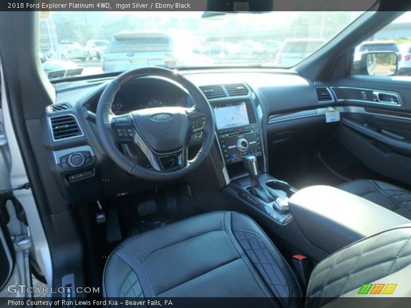 Ingot Silver / Ebony Black 2018 Ford Explorer Platinum 4WD