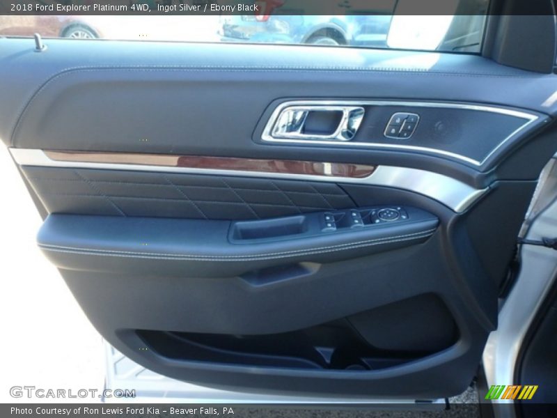Ingot Silver / Ebony Black 2018 Ford Explorer Platinum 4WD