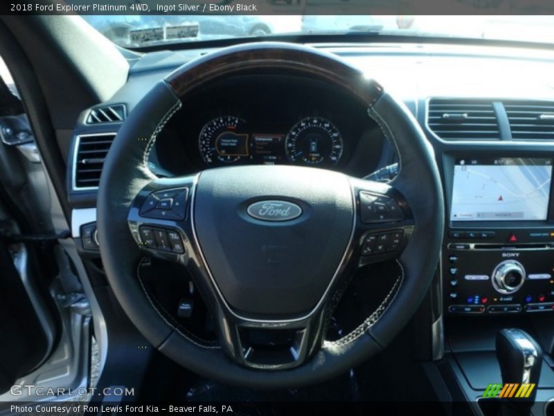 Ingot Silver / Ebony Black 2018 Ford Explorer Platinum 4WD