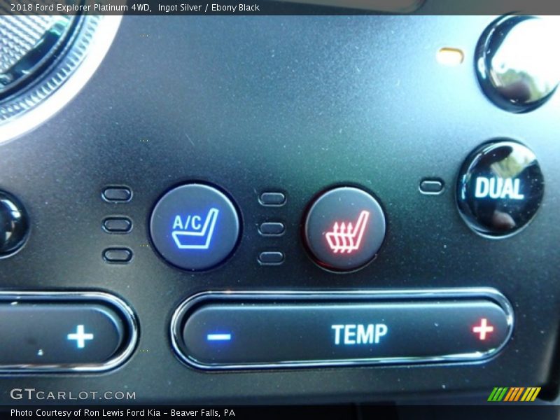 Ingot Silver / Ebony Black 2018 Ford Explorer Platinum 4WD