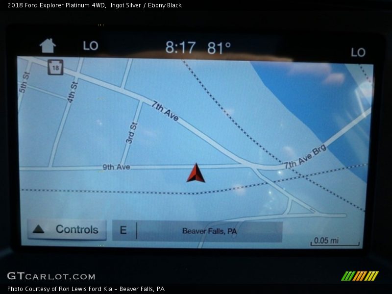 Ingot Silver / Ebony Black 2018 Ford Explorer Platinum 4WD