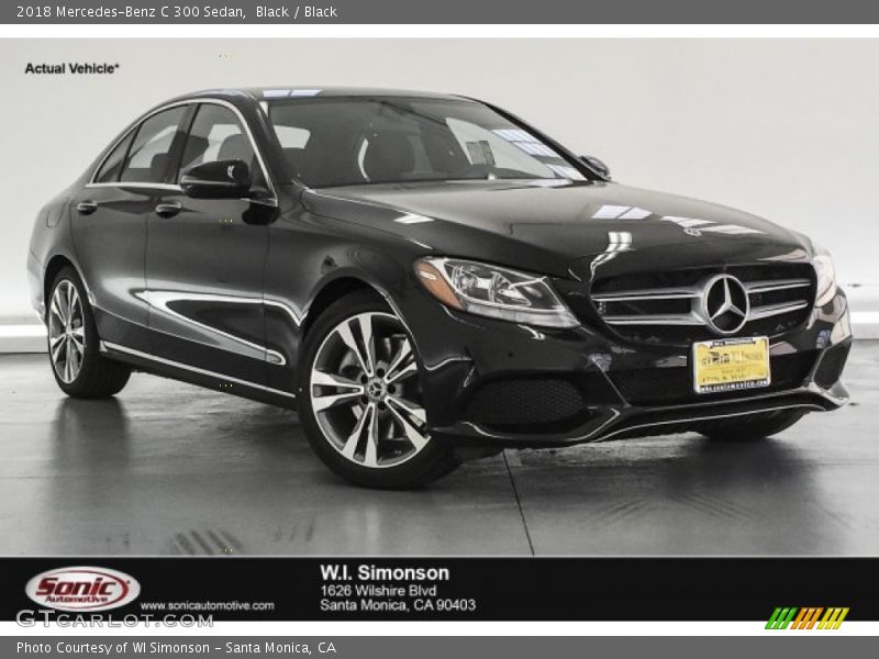 Black / Black 2018 Mercedes-Benz C 300 Sedan