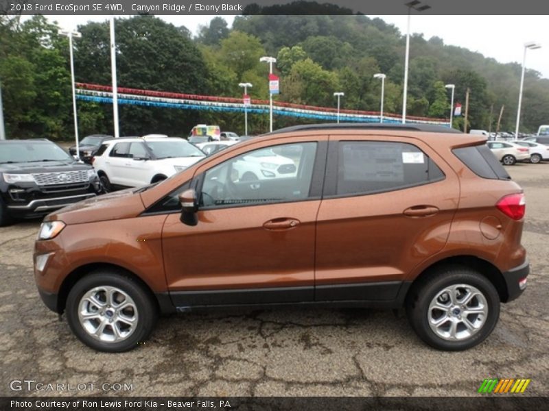 Canyon Ridge / Ebony Black 2018 Ford EcoSport SE 4WD