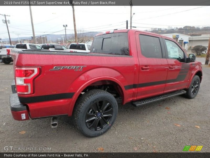 Ruby Red / Sport Black/Red 2019 Ford F150 XLT Sport SuperCrew 4x4