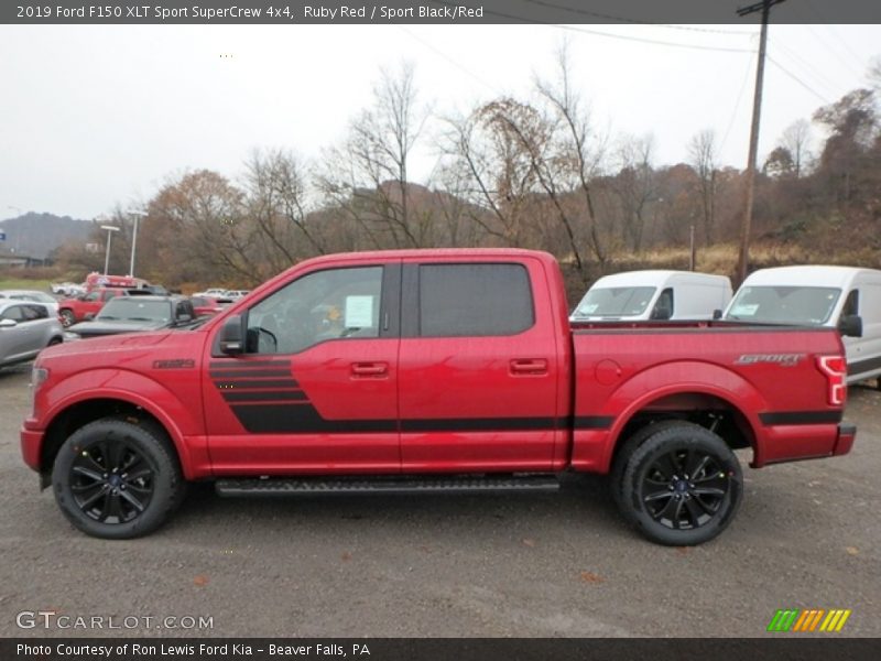 Ruby Red / Sport Black/Red 2019 Ford F150 XLT Sport SuperCrew 4x4