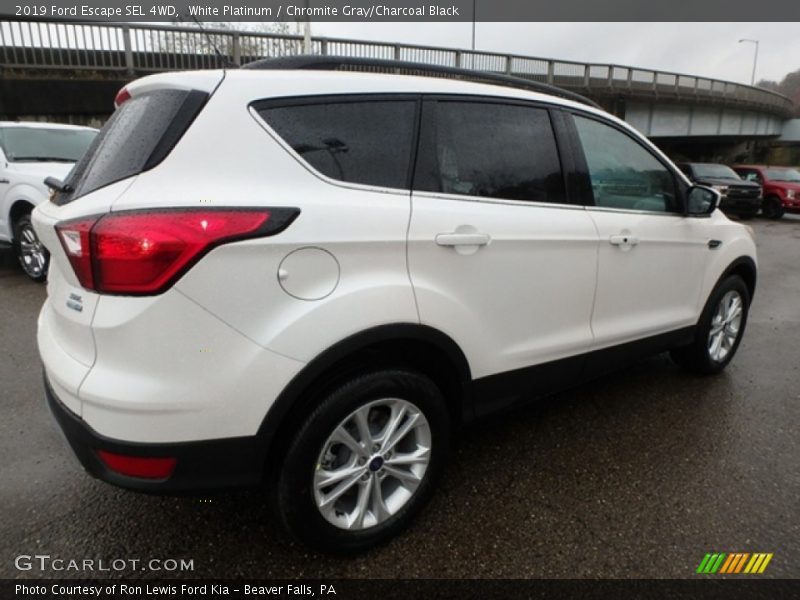 White Platinum / Chromite Gray/Charcoal Black 2019 Ford Escape SEL 4WD