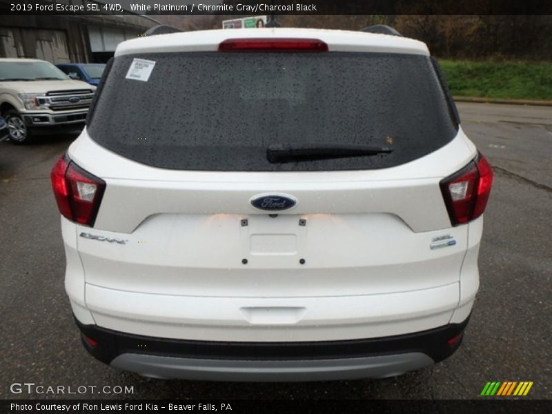 White Platinum / Chromite Gray/Charcoal Black 2019 Ford Escape SEL 4WD