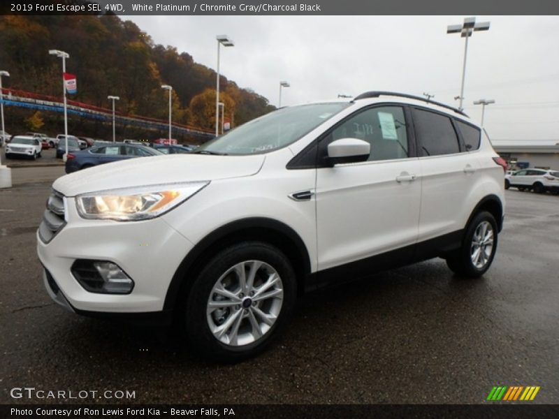 White Platinum / Chromite Gray/Charcoal Black 2019 Ford Escape SEL 4WD