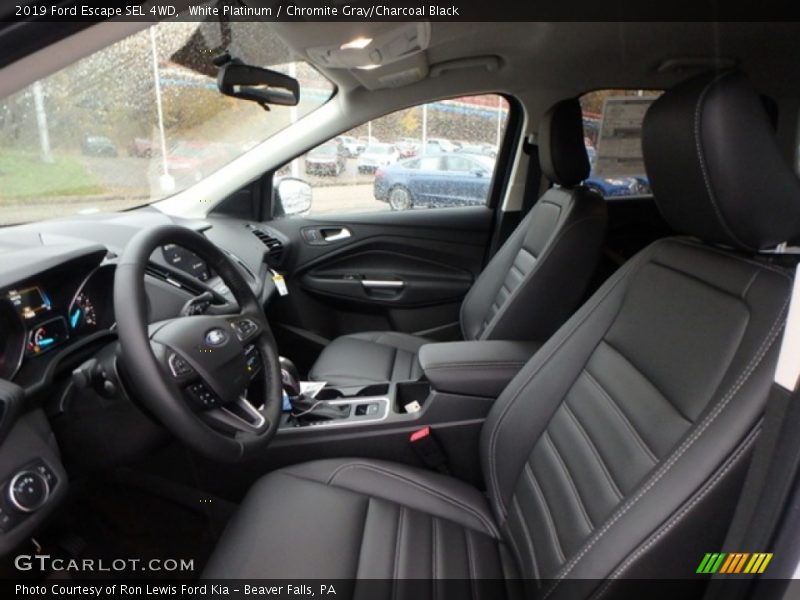 White Platinum / Chromite Gray/Charcoal Black 2019 Ford Escape SEL 4WD