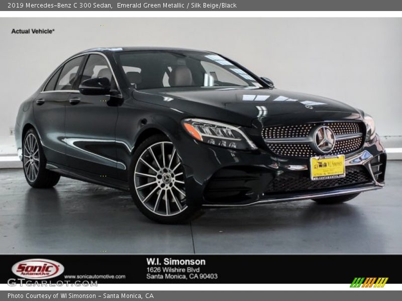 Emerald Green Metallic / Silk Beige/Black 2019 Mercedes-Benz C 300 Sedan