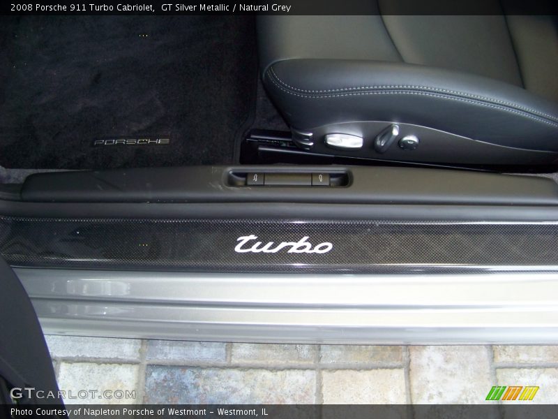 GT Silver Metallic / Natural Grey 2008 Porsche 911 Turbo Cabriolet