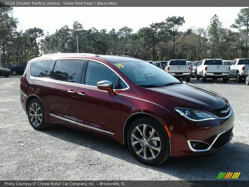 Velvet Red Pearl / Black/Alloy 2019 Chrysler Pacifica Limited