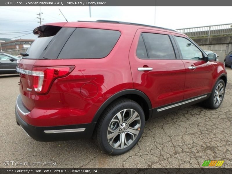 Ruby Red / Ebony Black 2018 Ford Explorer Platinum 4WD