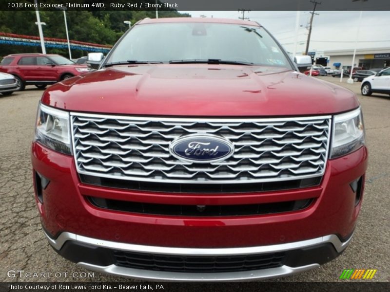 Ruby Red / Ebony Black 2018 Ford Explorer Platinum 4WD