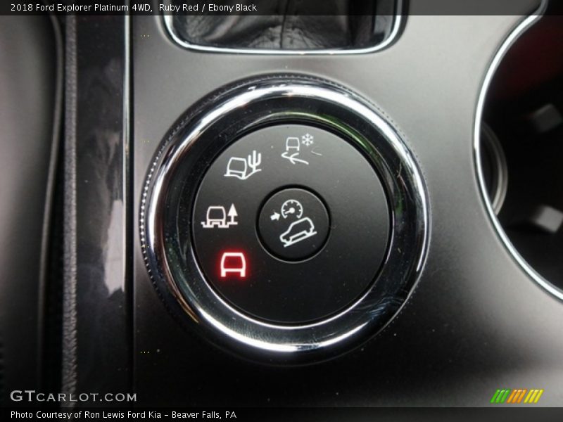 Controls of 2018 Explorer Platinum 4WD