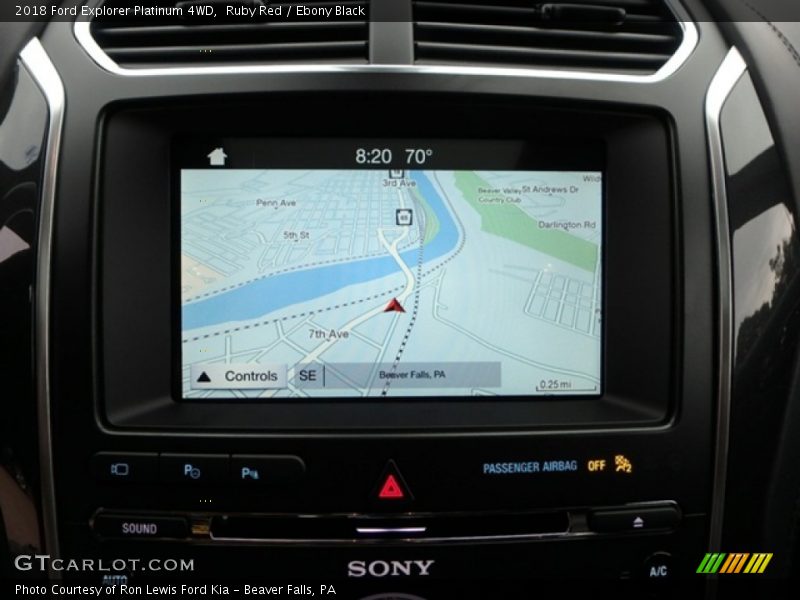 Navigation of 2018 Explorer Platinum 4WD
