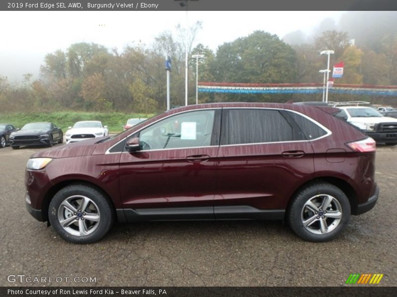 Burgundy Velvet / Ebony 2019 Ford Edge SEL AWD