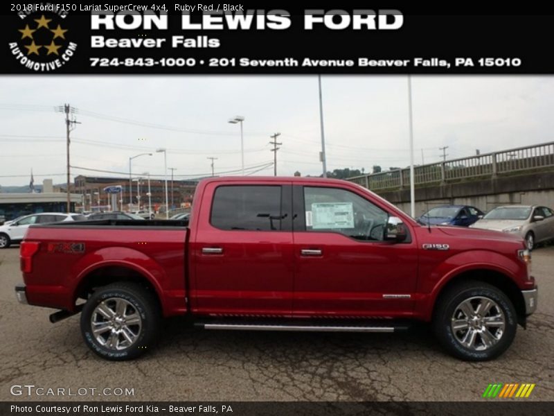 Ruby Red / Black 2018 Ford F150 Lariat SuperCrew 4x4