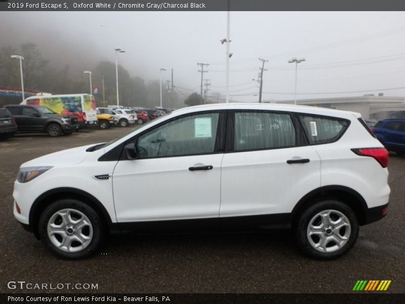 Oxford White / Chromite Gray/Charcoal Black 2019 Ford Escape S