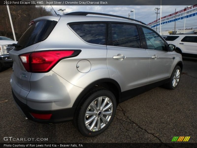 Ingot Silver / Chromite Gray/Charcoal Black 2019 Ford Escape SEL 4WD