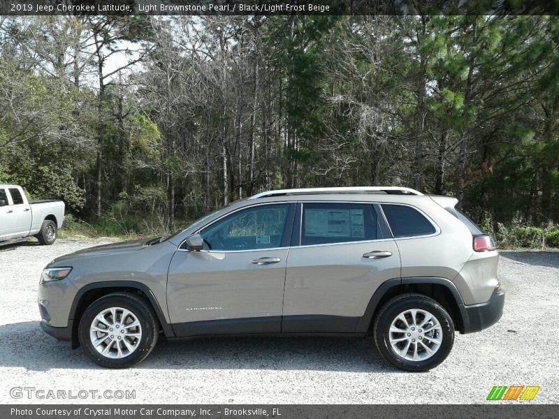 Light Brownstone Pearl / Black/Light Frost Beige 2019 Jeep Cherokee Latitude