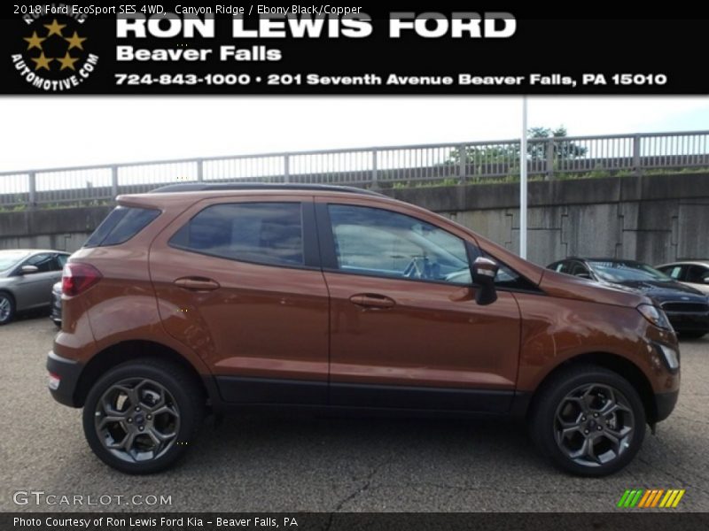Canyon Ridge / Ebony Black/Copper 2018 Ford EcoSport SES 4WD