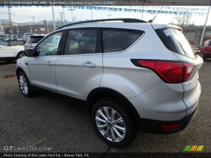 Ingot Silver / Chromite Gray/Charcoal Black 2019 Ford Escape SEL 4WD