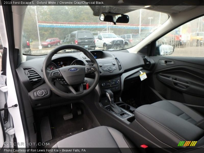 Oxford White / Chromite Gray/Charcoal Black 2019 Ford Escape S