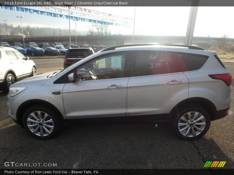 Ingot Silver / Chromite Gray/Charcoal Black 2019 Ford Escape SEL 4WD