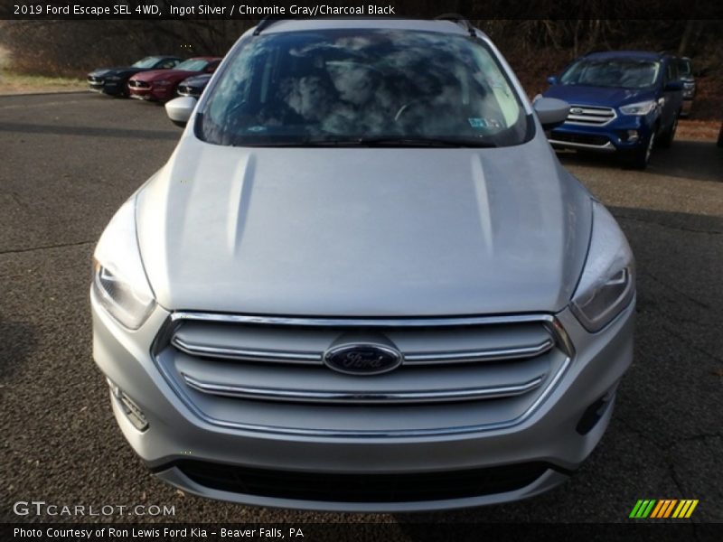 Ingot Silver / Chromite Gray/Charcoal Black 2019 Ford Escape SEL 4WD