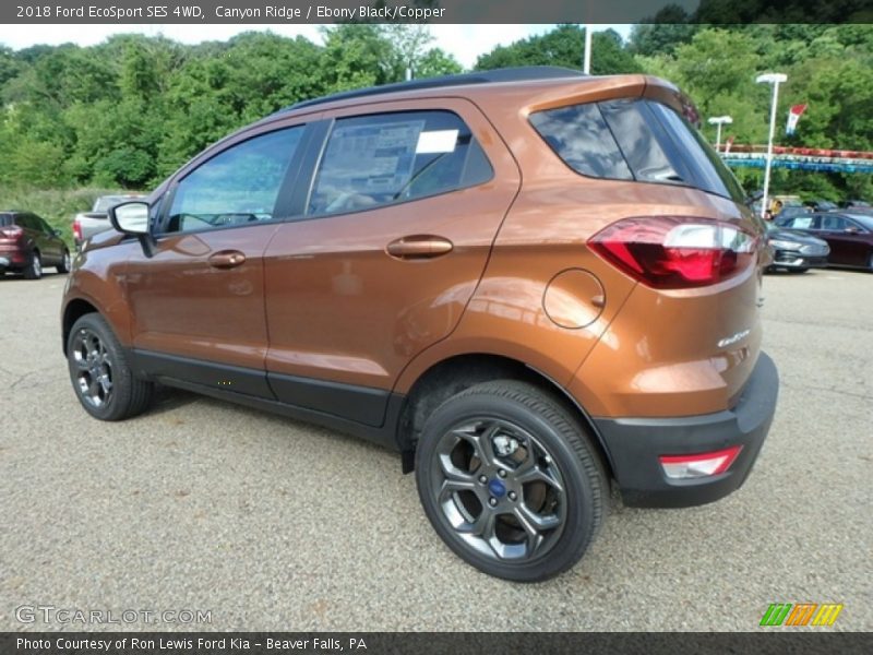Canyon Ridge / Ebony Black/Copper 2018 Ford EcoSport SES 4WD