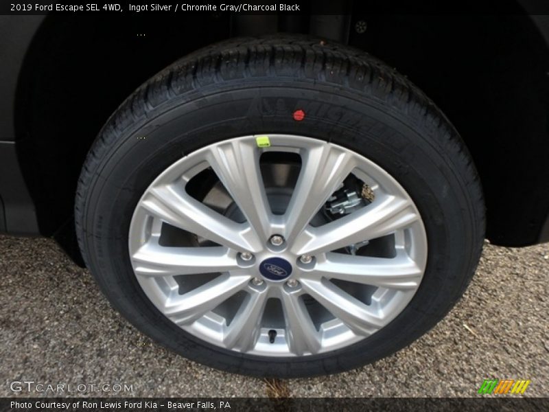 Ingot Silver / Chromite Gray/Charcoal Black 2019 Ford Escape SEL 4WD
