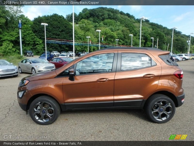 Canyon Ridge / Ebony Black/Copper 2018 Ford EcoSport SES 4WD
