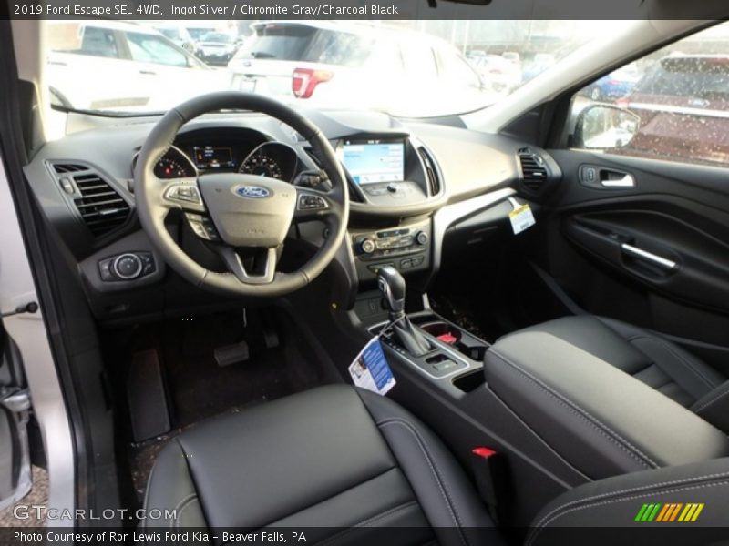 Ingot Silver / Chromite Gray/Charcoal Black 2019 Ford Escape SEL 4WD