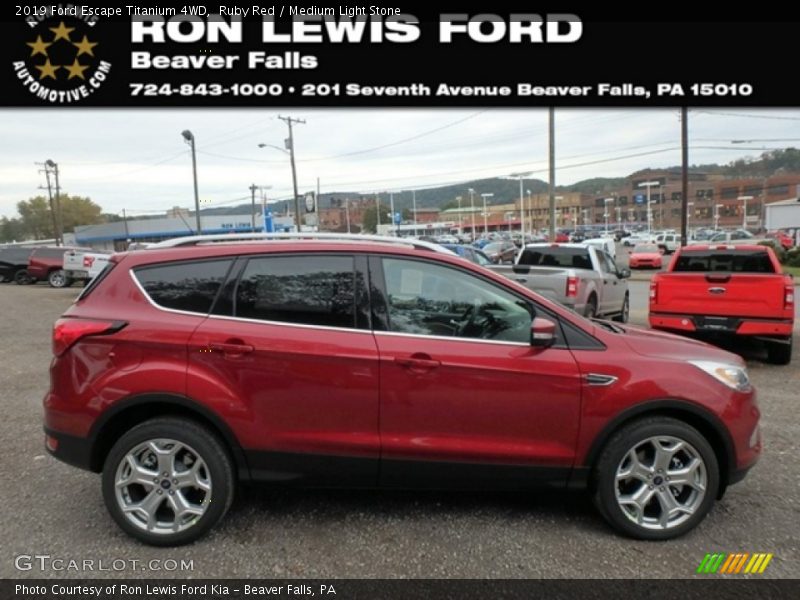 Ruby Red / Medium Light Stone 2019 Ford Escape Titanium 4WD