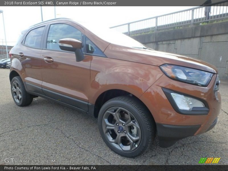 Canyon Ridge / Ebony Black/Copper 2018 Ford EcoSport SES 4WD