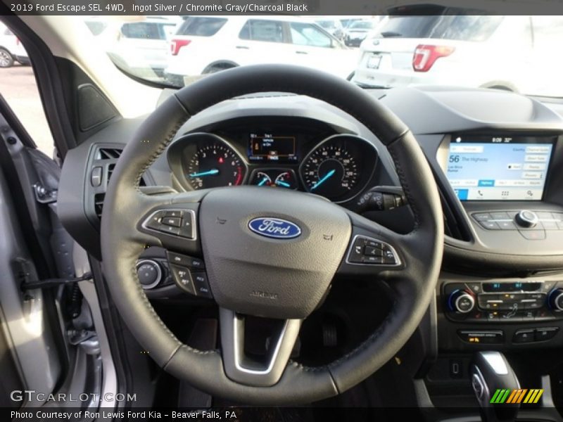 Ingot Silver / Chromite Gray/Charcoal Black 2019 Ford Escape SEL 4WD