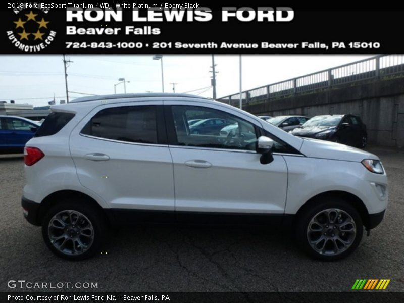 White Platinum / Ebony Black 2018 Ford EcoSport Titanium 4WD