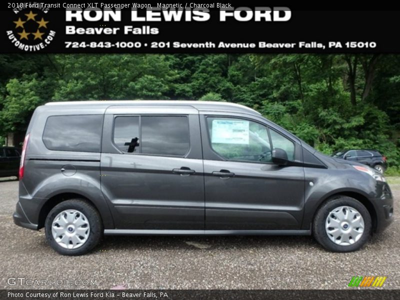 Magnetic / Charcoal Black 2018 Ford Transit Connect XLT Passenger Wagon