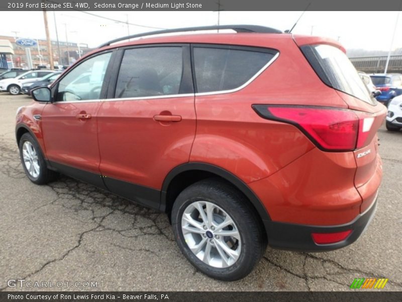 Sedona Orange / Medium Light Stone 2019 Ford Escape SEL 4WD