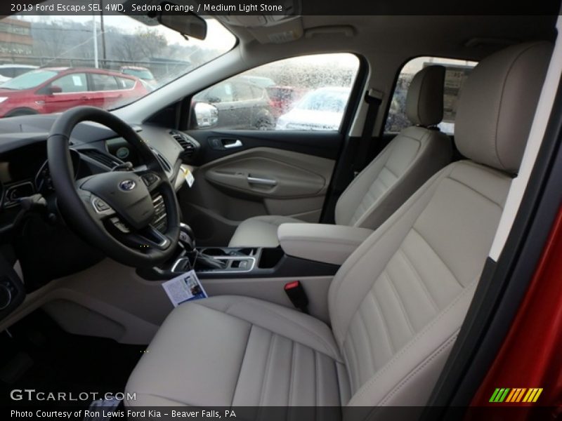 Sedona Orange / Medium Light Stone 2019 Ford Escape SEL 4WD