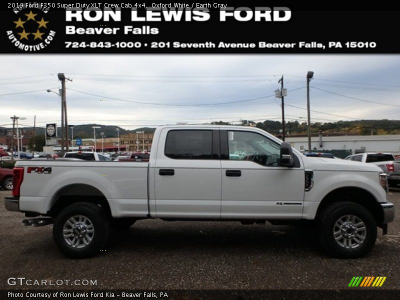 Oxford White / Earth Gray 2019 Ford F350 Super Duty XLT Crew Cab 4x4